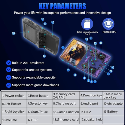 ArcadiaX Retro Pro™ | Consola Portátil con +20.000 Juegos